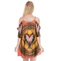 Awesome Heart On A Pentagram With Skulls Cutout Spaghetti Strap Chiffon Dress View2