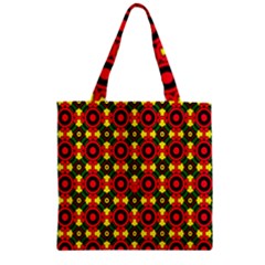 Abstract 44 Zipper Grocery Tote Bag by ArtworkByPatrick