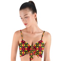 Abstract 44 Woven Tie Front Bralet