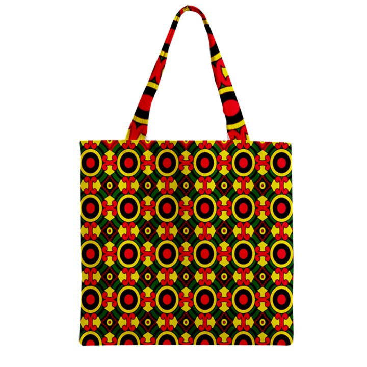 Abstract 44 1 Zipper Grocery Tote Bag