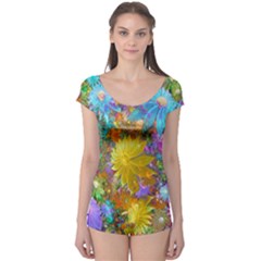 Apo Flower Power  Boyleg Leotard  by WolfepawFractals