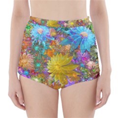 Apo Flower Power  High-waisted Bikini Bottoms by WolfepawFractals