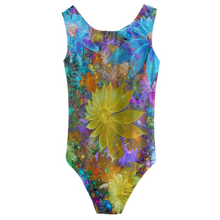 Apo Flower Power  Kids  Cut-Out Back One Piece Swimsuit