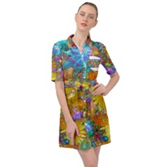 Apo Flower Power  Belted Shirt Dress by WolfepawFractals