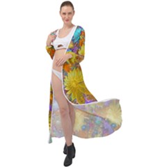 Apo Flower Power  Maxi Chiffon Beach Wrap by WolfepawFractals