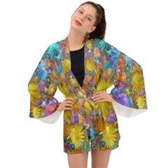 Apo Flower Power  Long Sleeve Kimono by WolfepawFractals