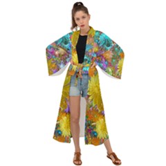 Apo Flower Power  Maxi Kimono by WolfepawFractals