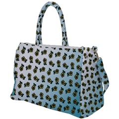 Blue Gradient Flower Duffel Travel Bag by snowwhitegirl