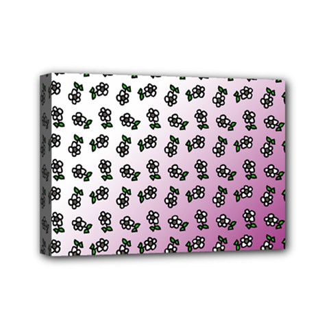 Magenta Gradient Flower Mini Canvas 7  X 5  (stretched) by snowwhitegirl