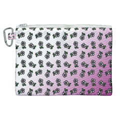 Magenta Gradient Flower Canvas Cosmetic Bag (xl) by snowwhitegirl