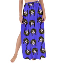 Retro Girl Daisy Chain Pattern Blue Maxi Chiffon Tie-up Sarong by snowwhitegirl