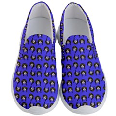 Retro Girl Daisy Chain Pattern Blue Men s Lightweight Slip Ons by snowwhitegirl