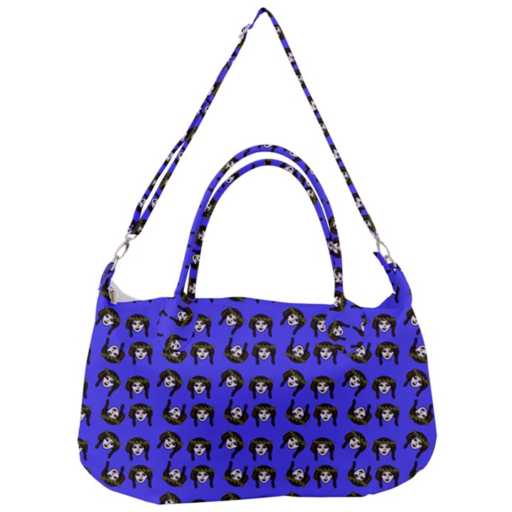 Retro Girl Daisy Chain Pattern Blue Removal Strap Handbag