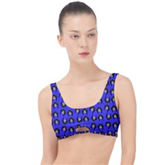 Retro Girl Daisy Chain Pattern Blue The Little Details Bikini Top by snowwhitegirl