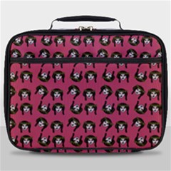 Retro Girl Daisy Chain Pattern Pink Full Print Lunch Bag by snowwhitegirl