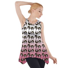 Retro Girl Daisy Chain Pattern Side Drop Tank Tunic by snowwhitegirl