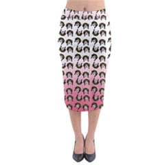 Retro Girl Daisy Chain Pattern Midi Pencil Skirt by snowwhitegirl