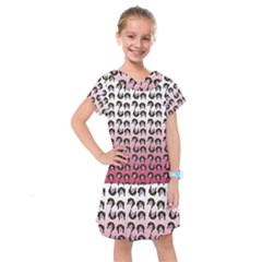 Retro Girl Daisy Chain Pattern Kids  Drop Waist Dress by snowwhitegirl