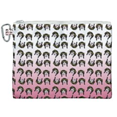 Retro Girl Daisy Chain Pattern Canvas Cosmetic Bag (xxl) by snowwhitegirl