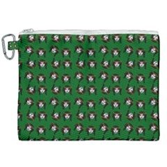 Retro Girl Daisy Chain Pattern Green Canvas Cosmetic Bag (xxl) by snowwhitegirl