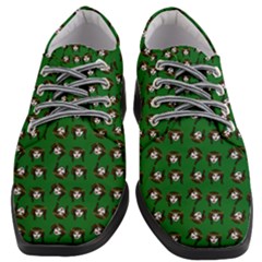 Retro Girl Daisy Chain Pattern Green Women Heeled Oxford Shoes by snowwhitegirl