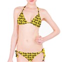 Retro Girl Daisy Chain Pattern Yellow Classic Bikini Set View1