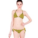 Retro Girl Daisy Chain Pattern Yellow Classic Bikini Set View3