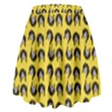 Retro Girl Daisy Chain Pattern Yellow High Waist Skirt View2