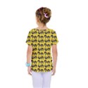 Retro Girl Daisy Chain Pattern Yellow Kids  One Piece Tee View2