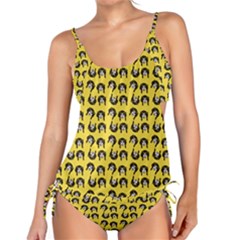 Retro Girl Daisy Chain Pattern Yellow Tankini Set by snowwhitegirl