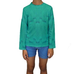 Love To One Color To Love Green Kids  Long Sleeve Swimwear by pepitasart