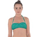 Love To One Color To Love Green Halter Bandeau Bikini Top View1