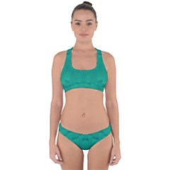 Love To One Color To Love Green Cross Back Hipster Bikini Set by pepitasart