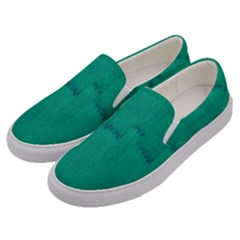 Love To One Color To Love Green Men s Canvas Slip Ons by pepitasart