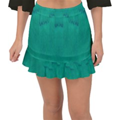 Love To One Color To Love Green Fishtail Mini Chiffon Skirt by pepitasart