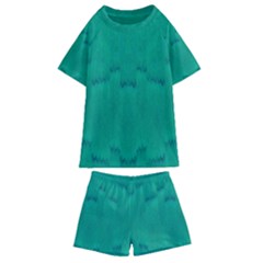 Love To One Color To Love Green Kids  Swim Tee And Shorts Set by pepitasart