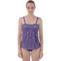 Love To One Color To Love Purple Twist Front Tankini Set View1