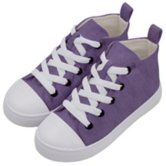 Love To One Color To Love Purple Kids  Mid-top Canvas Sneakers by pepitasart