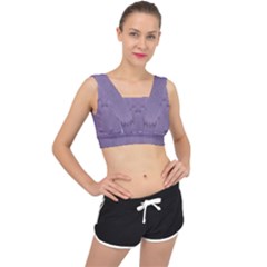 Love To One Color To Love Purple V-back Sports Bra by pepitasart