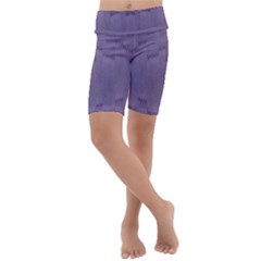 Love To One Color To Love Purple Kids  Lightweight Velour Cropped Yoga Leggings by pepitasart