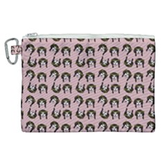 Retro Girl Daisy Chain Pattern Light Pink Canvas Cosmetic Bag (xl) by snowwhitegirl