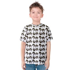 Retro Girl Daisy Chain Pattern White Kids  Cotton Tee