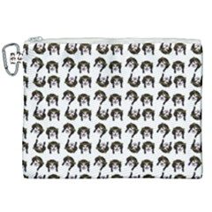 Retro Girl Daisy Chain Pattern White Canvas Cosmetic Bag (xxl) by snowwhitegirl