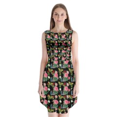 Vintage Can Floral Sleeveless Chiffon Dress  