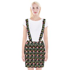 Vintage Can Floral Braces Suspender Skirt