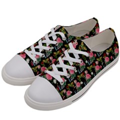 Vintage Can Floral Women s Low Top Canvas Sneakers by snowwhitegirl