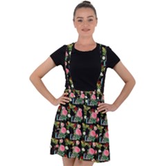 Vintage Can Floral Velvet Suspender Skater Skirt by snowwhitegirl