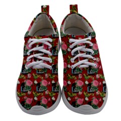 Vintage Can Floral Red Women Athletic Shoes by snowwhitegirl