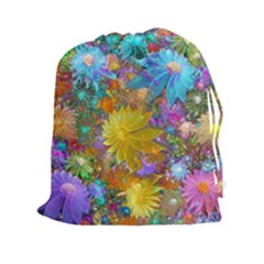 Apo Flower Power Drawstring Pouch (xxl) by WolfepawFractals