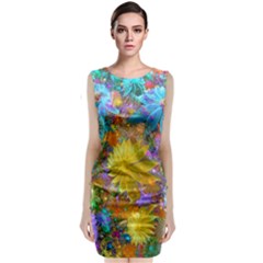 Apo Flower Power Classic Sleeveless Midi Dress by WolfepawFractals